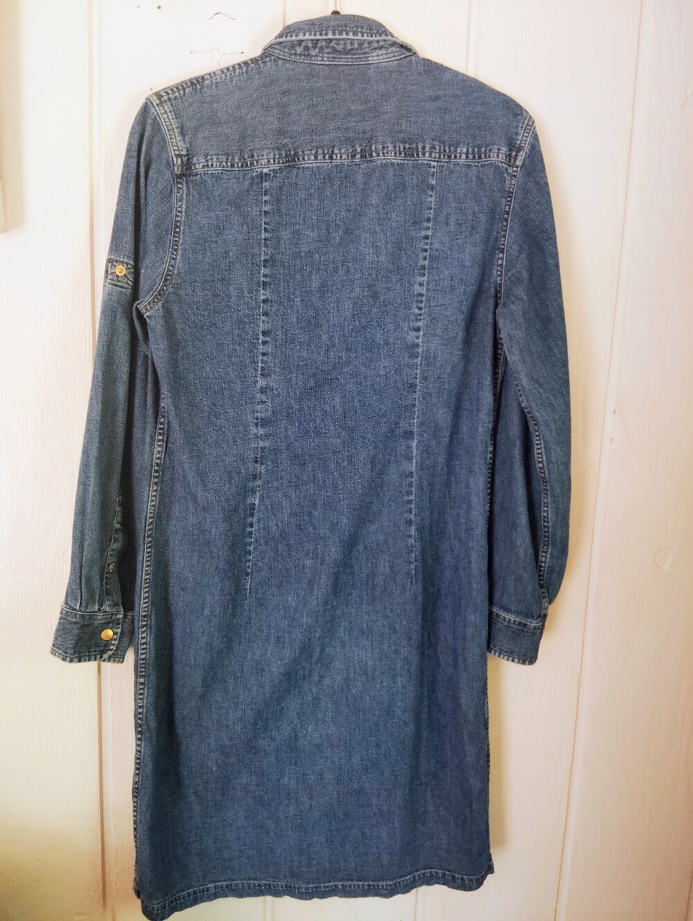 Lauren Jeans Co Ralph Lauren Denim Midi Dress. Size M - Picture 4 of 4
